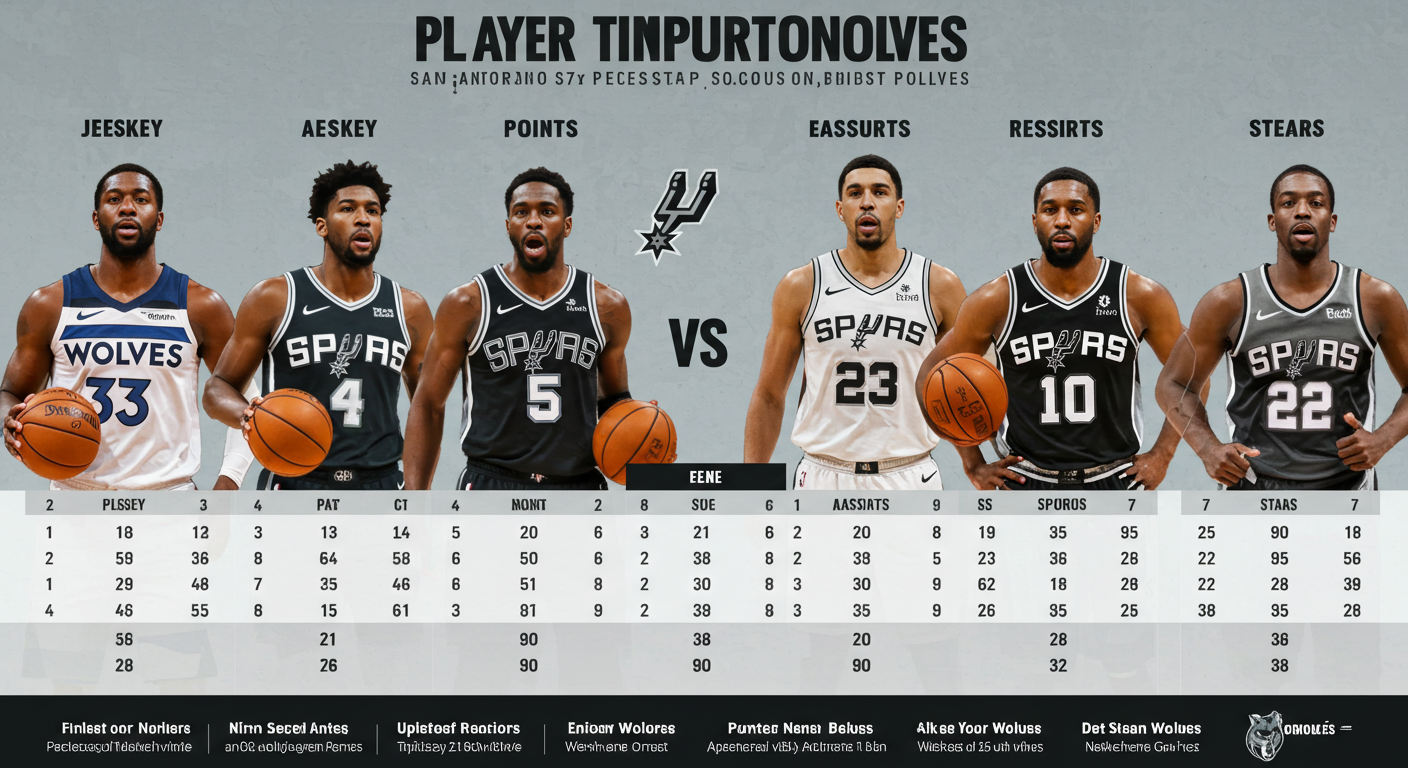timberwolves vs san antonio spurs match player stats